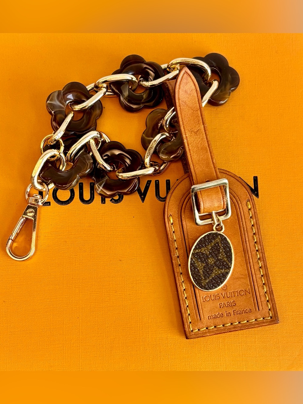 Louis Vuitton Vachetta Name Tag, Bag Charm, 9.5 in